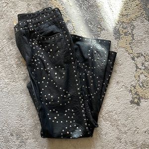 Free people leather studded pants
